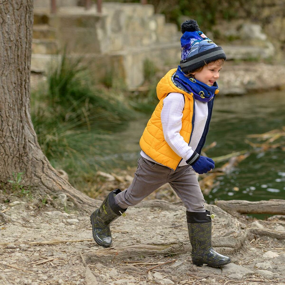 Children's Water Boots Batman Grey