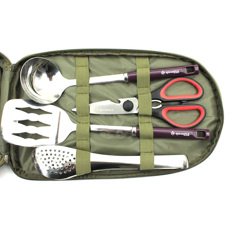 Outdoor Camping Kochgeschirr Set mit BBQ-Werkzeugen