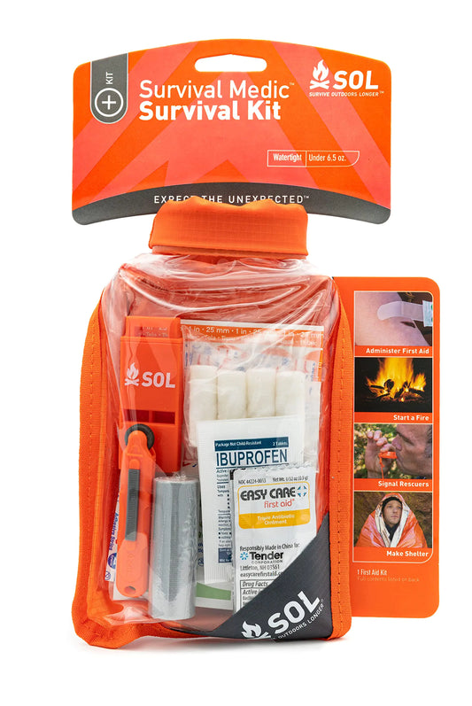 S.O.L. Essential Survival Kit im Wasserdichten Beutel