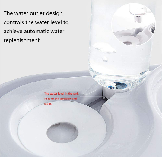 Edelstahl-Haustiernäpfe mit automatischer Wasserflasche